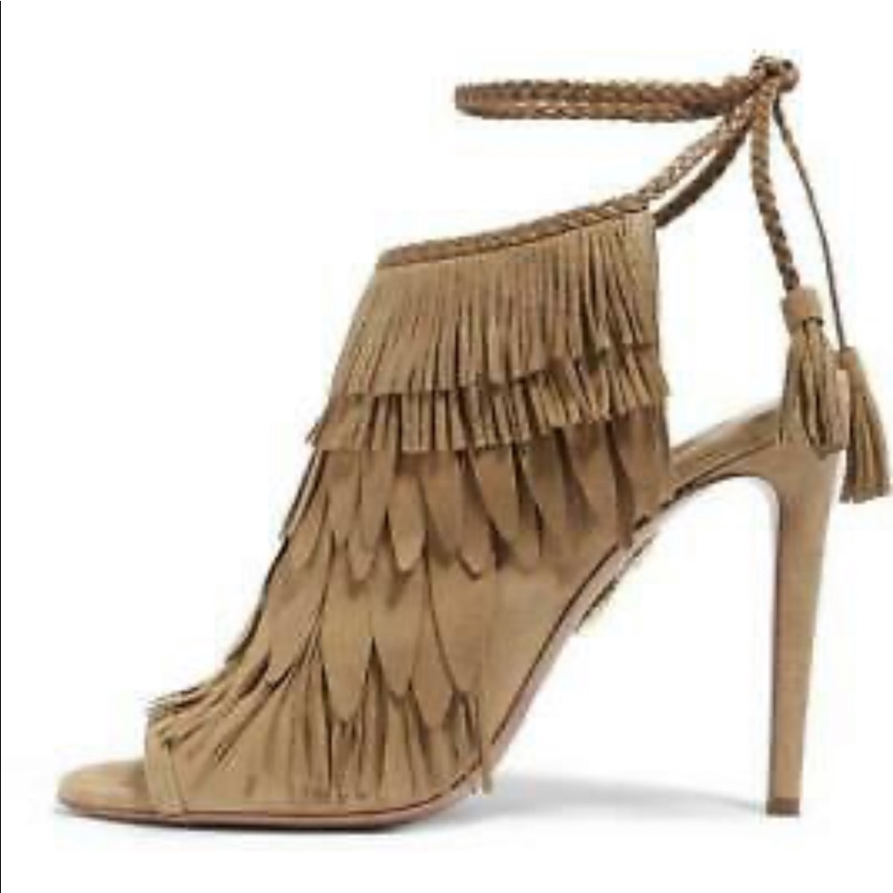 AQUAZZURA FIRENZE SO POCAHONTAS SANDAL CAPPUCCINO